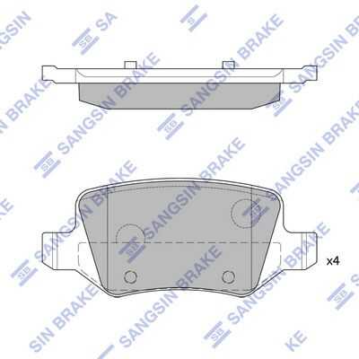 Колодки дисковые задние HI-Q SP1748