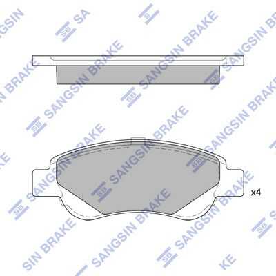 Тормозные колодки дисковые HI-Q SP1750