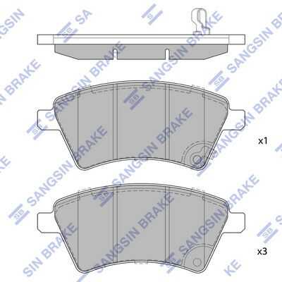 Тормозные колодки дисковые HI-Q SP1751