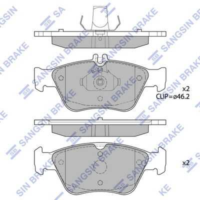 Колодки тормозные HI-Q SP1755