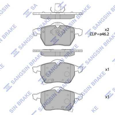 Колодки дисковые передние HI-Q SP1757