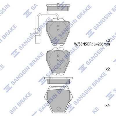 Тормозные колодки дисковые HI-Q SP1790