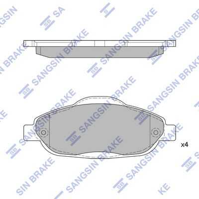 Тормозные колодки дисковые HI-Q SP1804