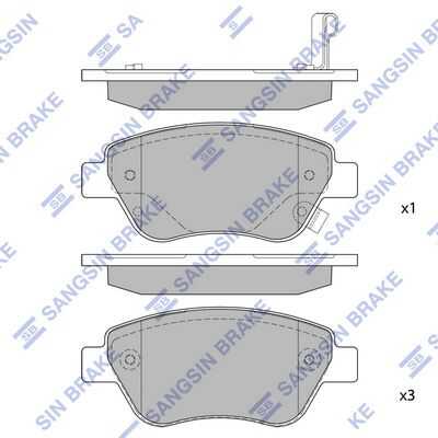 Тормозные колодки дисковые HI-Q SP1810