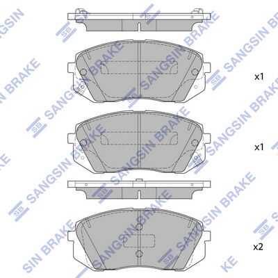 Колодки дисковые передние HI-Q SP1849