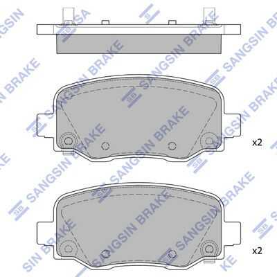 Sp1858колодки дисковые задние HI-Q SP1858