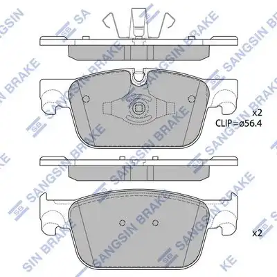 Sp1867 колодки дисковые передние сeramic HI-Q SP1867