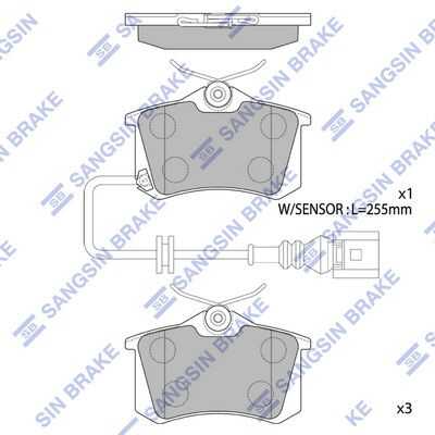 Тормозные колодки дисковые HI-Q SP1870