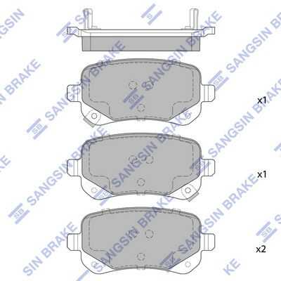 Sp1927 колодки тормозные chrysler voyager/dodge journey 2.0-3.8 07- задние HI-Q SP1927