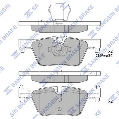 Колодки дисковые задние HI-Q SP1953