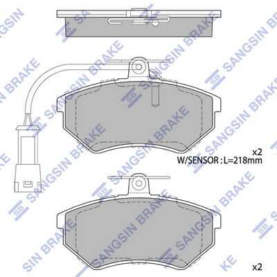 Тормозные колодки дисковые HI-Q SP2005