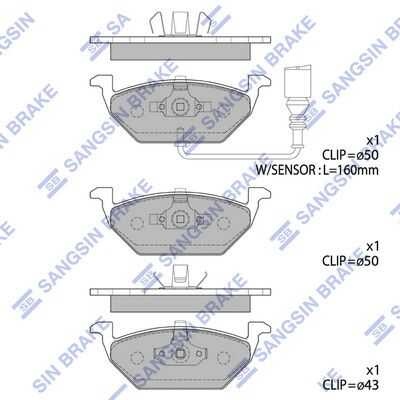 Колодки дисковые передние HI-Q SP2025