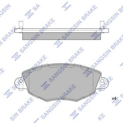 Тормозные колодки дисковые HI-Q SP2030