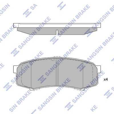 Тормозные колодки дисковые HI-Q SP2040
