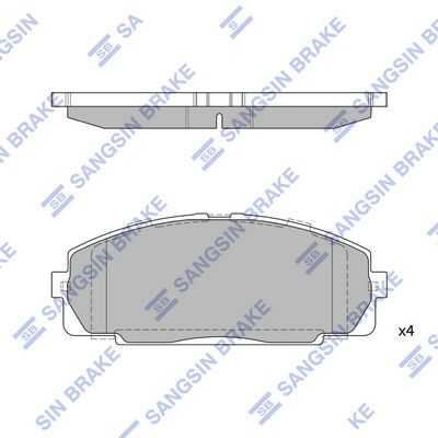 Колодки дисковые передние HI-Q SP2077