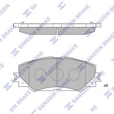 Передние дисковые колодки HI-Q SP2093