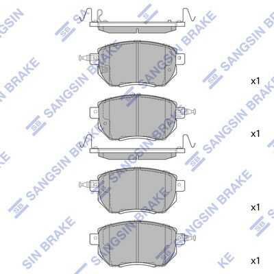 Тормозные колодки дисковые HI-Q SP2107