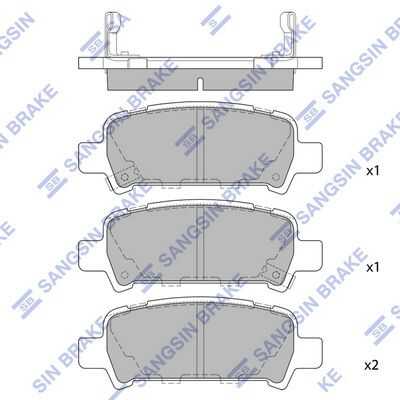 Тормозные колодки дисковые HI-Q SP2120