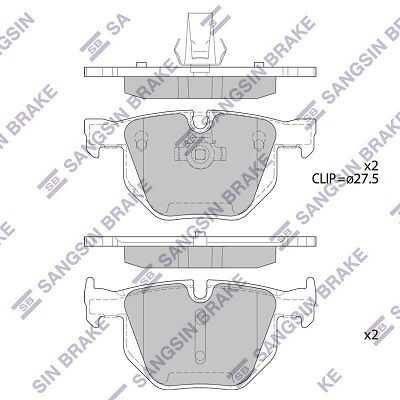 Колодки дисковые задние HI-Q SP2158