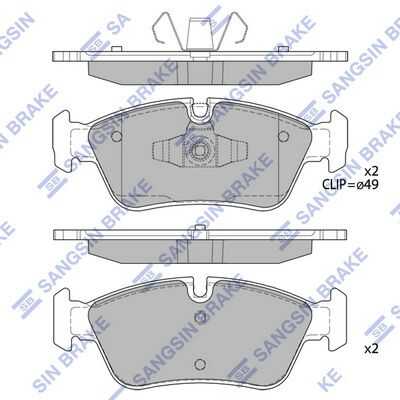 Колодки тормозные HI-Q SP2160
