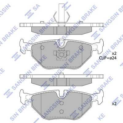Тормозные колодки дисковые HI-Q SP2162