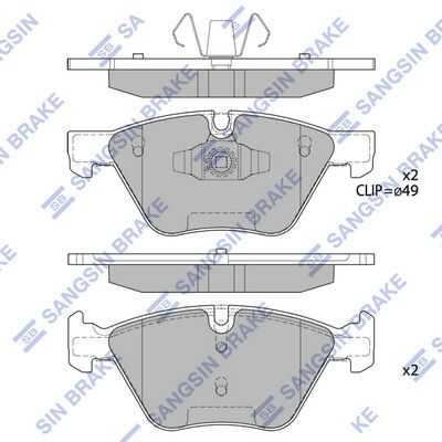 Тормозные колодки дисковые HI-Q SP2214