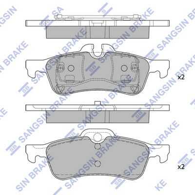 Колодки тормозные задние sp2244 HI-Q SP2244