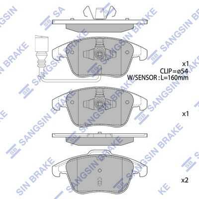 Колодки дисковые передние HI-Q SP2264