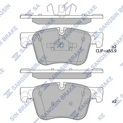 Sp4032 колодки диск. передние с антискрип. пл. HI-Q SP4032