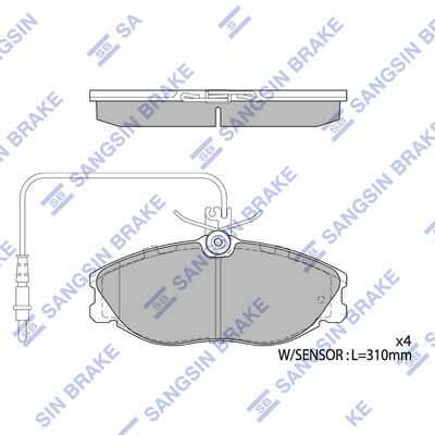Колодки дисковые передние HI-Q SP4045