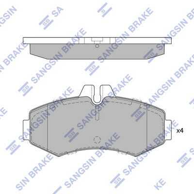 Тормозные колодки дисковые HI-Q SP4049