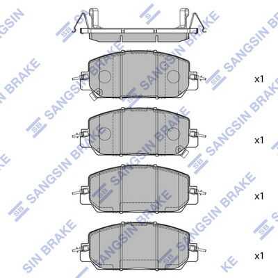 Колодки дисковые передние HI-Q SP4176