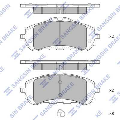 Колодки тормозные peugeot 308 13- передние диск d283мм. HI-Q SP4210