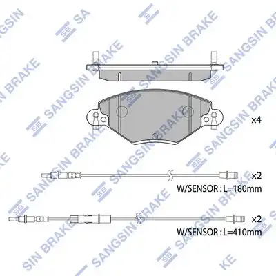 Sp4230 колодки тормозные дисковые передние HI-Q SP4230