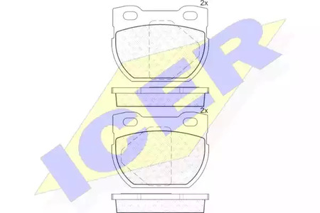 Комплект тормозных колодок дискового тормоза ICER 141090-201