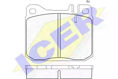 Колодки тормозные дисковые ICER 180323