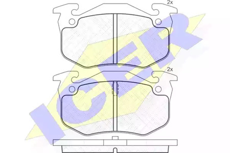 Комплект тормозных колодок дискового тормоза ICER 180649