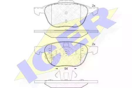 Колодки дисковые icer ICER 181617-203
