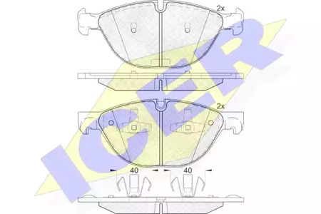 Колодки тормозные дисковые ICER 181905