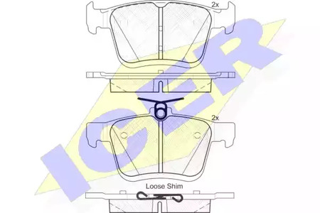 Колодки тормозные дисковые ICER 182099