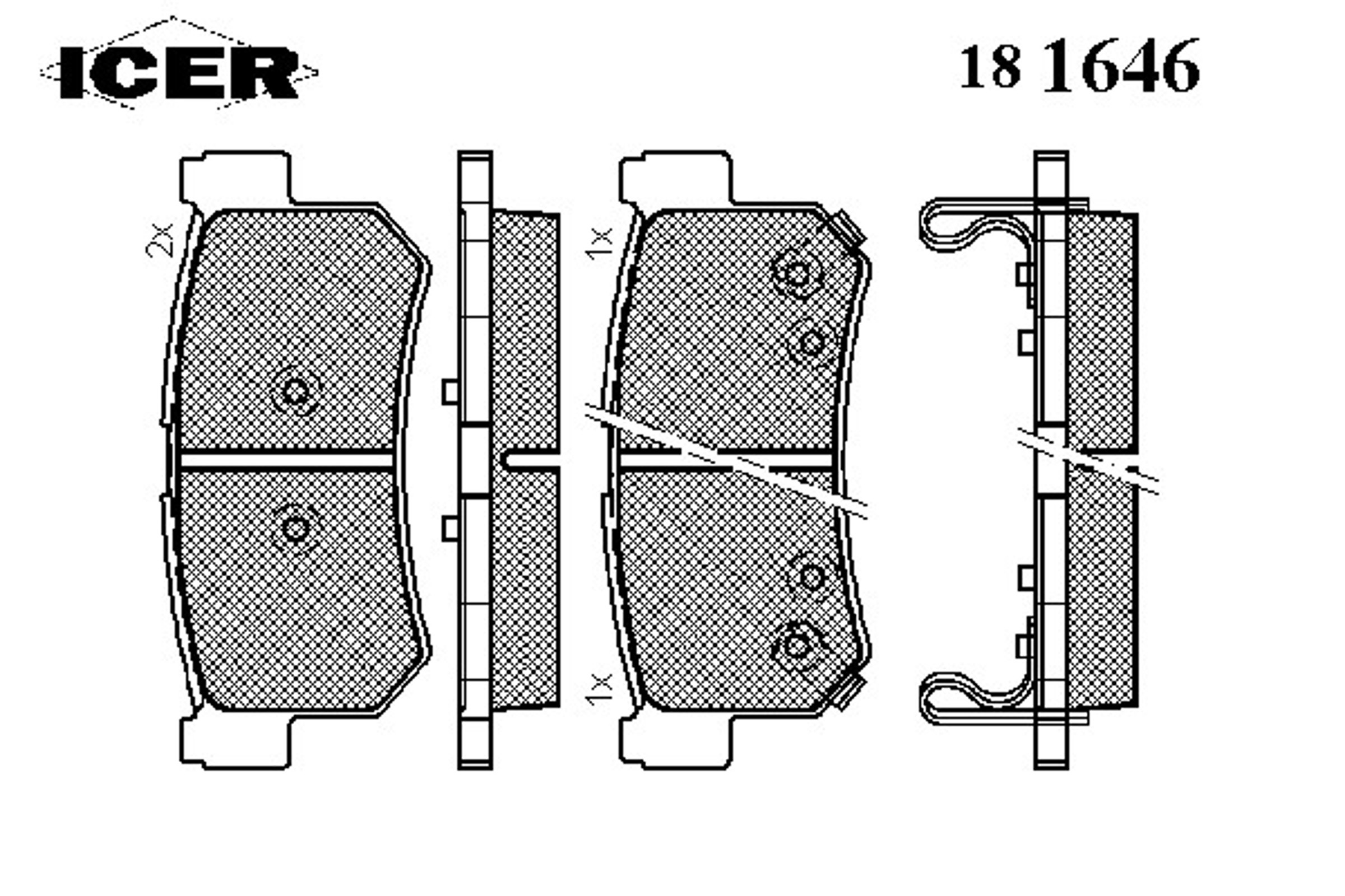 Тормозные колодки ICER 181646