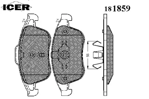 Тормозные колодки ICER 181859