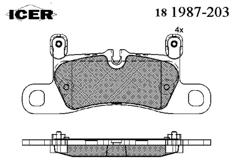Тормозные колодки ICER 181987-203