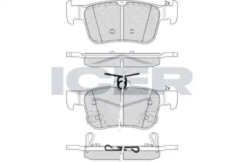 Колодки тормозные дисковые icer ICER 182315-200