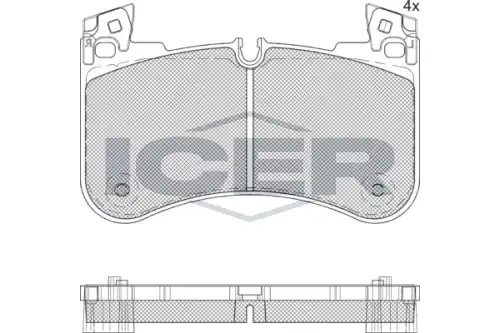 182366 колодки дисковые передние ICER 182366
