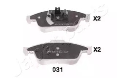 Тормозные колодки JAPANPARTS PA-031AF