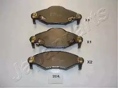 Колодки тормозные дисковые JAPANPARTS PA-204AF