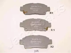 Тормозные колодки JAPANPARTS PA-281AF
