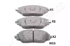 Тормозные колодки JAPANPARTS PA-W15AF