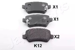 Колодки тормозные дисковые JAPANPARTS PP-K12AF